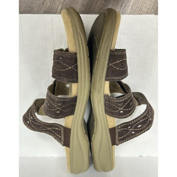 Earth Spirit Sandals Women’s 11 Brown Suede Gelron Cusion Slip On Shoes Slide - Picture 4 of 8